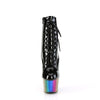 ADORE-1020RC Plateau Stiefeletten - Schwarz Lack/Regenbogen von Pleaser – Ansicht 2