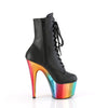 ADORE-1020RC Plateau Stiefel - Schwarz Matt/Regenbogen von Pleaser – Ansicht 5