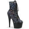 ADORE-1020SPLAT Plateau Stiefeletten - Schwarz Holo von Pleaser