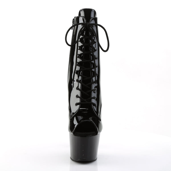 ADORE-1021 Plateau Stiefeletten Schwarz Lack von Pleaser – Ansicht 2