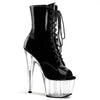 ADORE-1021 Plateau Stiefeletten - Schwarz/Transparent von Pleaser