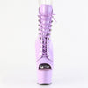 ADORE-1021 Plateau Peeptoe Stiefeletten Violett Lack von Pleaser – Ansicht 2
