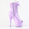 ADORE-1021 Plateau Peeptoe Stiefeletten Violett Lack von Pleaser – Ansicht 5