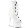 ADORE-1021 Plateau Stiefeletten - Weiß von Pleaser