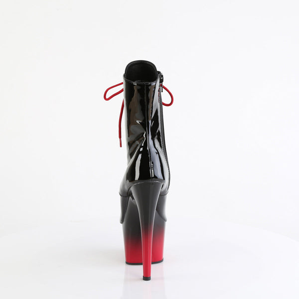 ADORE-1021BR-H Plateau Stiefeletten Rot/Schwarz Lack von Pleaser – Ansicht 4