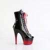 ADORE-1021BR-H Plateau Stiefeletten Rot/Schwarz Lack von Pleaser – Ansicht 5