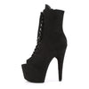 ADORE-1021FS Plateau Stiefeletten - Schwarz Samt von Pleaser – Ansicht 3