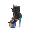 ADORE-1021RC-02 Plateau Stiefeletten - Regenbogen von Pleaser – Ansicht 3