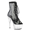 ADORE-1021RM Plateau Stiefelette Schwarz Transparent von Pleaser