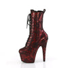 ADORE-1040SPF Plateau Stiefeletten Rot/Schwarz von Pleaser – Ansicht 3