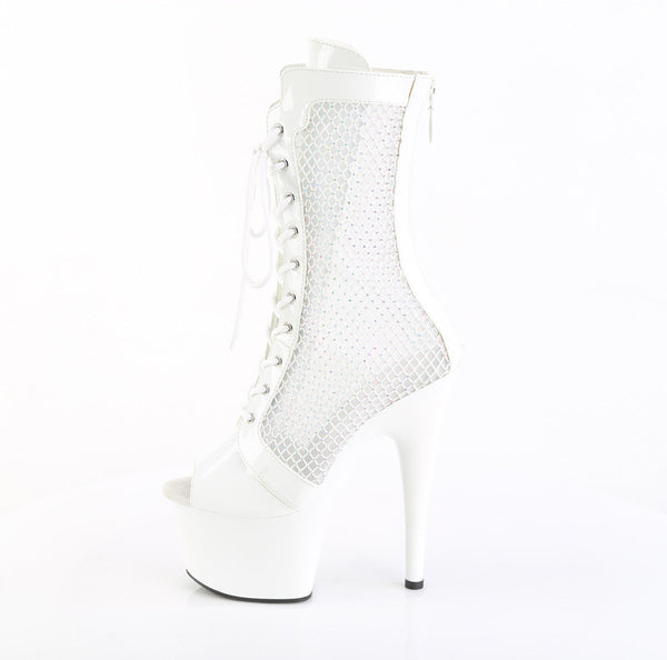 ADORE-1048RSNT Plateau Stiefelette Weiß von Pleaser – Ansicht 3