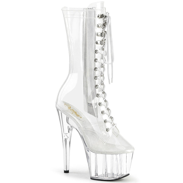 ADORE-1050C Plateau Stiefel - Transparent von Pleaser
