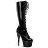 ADORE-2023 Plateau Stiefel Lack Schwarz von Pleaser