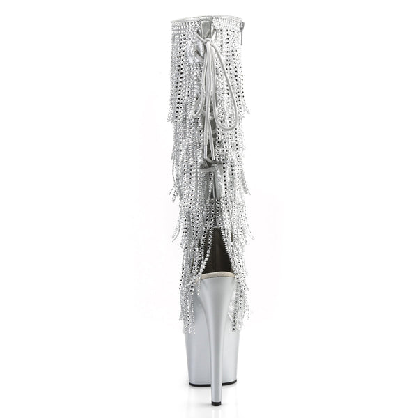 ADORE-2024RSF Plateau Stiefeletten Silber von Pleaser – Ansicht 4
