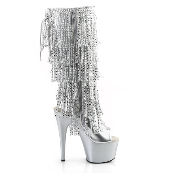 ADORE-2024RSF Plateau Stiefeletten Silber von Pleaser – Ansicht 5