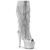 ADORE-2024RSF Plateau Stiefeletten Silber von Pleaser