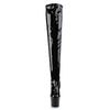 ADORE-3000 Plateau Overknee Stiefel Schwarz Lack von Pleaser – Ansicht 2