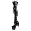 ADORE-3000 Plateau Overknee Stiefel Schwarz Lack von Pleaser – Ansicht 3
