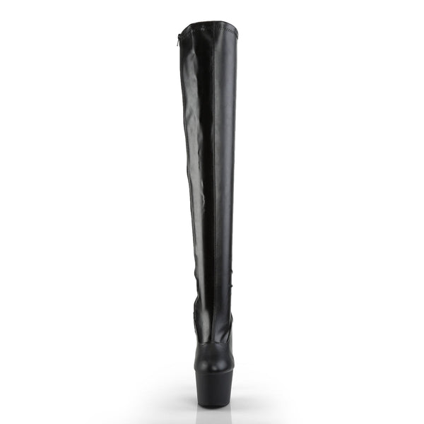 ADORE-3000 Plateau Overknee Stiefel Schwarz Matt von Pleaser – Ansicht 2