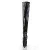 ADORE-3000 Plateau Overknee Stiefel Schwarz Matt von Pleaser – Ansicht 4