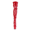 ADORE-3000 Overknee Plateaustiefel Rot von Pleaser – Ansicht 2