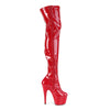 ADORE-3000 Overknee Plateaustiefel Rot von Pleaser – Ansicht 5