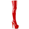 ADORE-3000 Overknee Plateaustiefel Rot von Pleaser