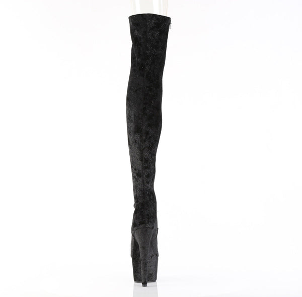 ADORE-3000WR Plateau Overknee Stiefel Schwarz von Pleaser – Ansicht 4
