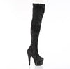 ADORE-3000WR Plateau Overknee Stiefel Schwarz von Pleaser – Ansicht 5
