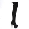 ADORE-3008 Plateau Overknee Stiefel Schwarz Samt von Pleaser – Ansicht 5