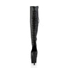 ADORE-3019 Plateau Overknee Stiefel Schwarz Matt von Pleaser – Ansicht 4