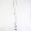 ADORE-3019C - Plateau Overknee Stiefel Peeptoe - Transparent von Pleaser – Ansicht 2