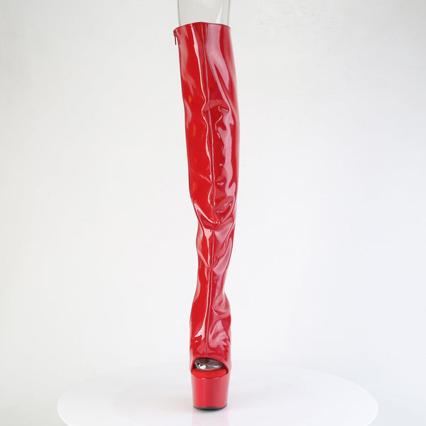ADORE-3019HWR Stiefelette Plateau Rot von Pleaser – Ansicht 2