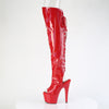 ADORE-3019HWR Stiefelette Plateau Rot von Pleaser – Ansicht 3