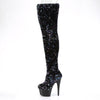 ADORE-3020 Plateau Overknee Stiefel - Schwarz von Pleaser – Ansicht 3