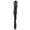 ADORE-3028 Plateau Overknee Stiefel Schwarz Lack von Pleaser – Ansicht 2