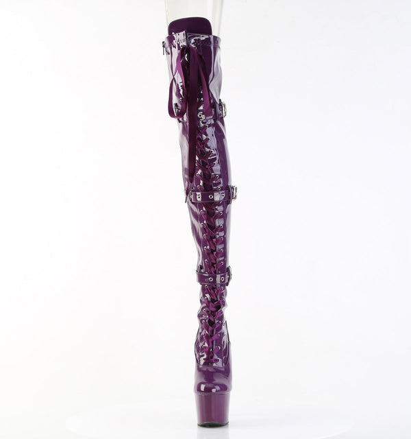 ADORE-3028 Overknee Plateauschuhe Lila von Pleaser – Ansicht 2