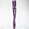 ADORE-3063 Plateau Overknee Stiefel Dunkel Violett Lack von Pleaser – Ansicht 2