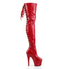 ADORE-3063 Overknee Plateauschuhe Rot von Pleaser – Ansicht 5