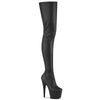ADORE-4000 Plateau Overknee Stiefel Schwarz Matt Stretch von Pleaser