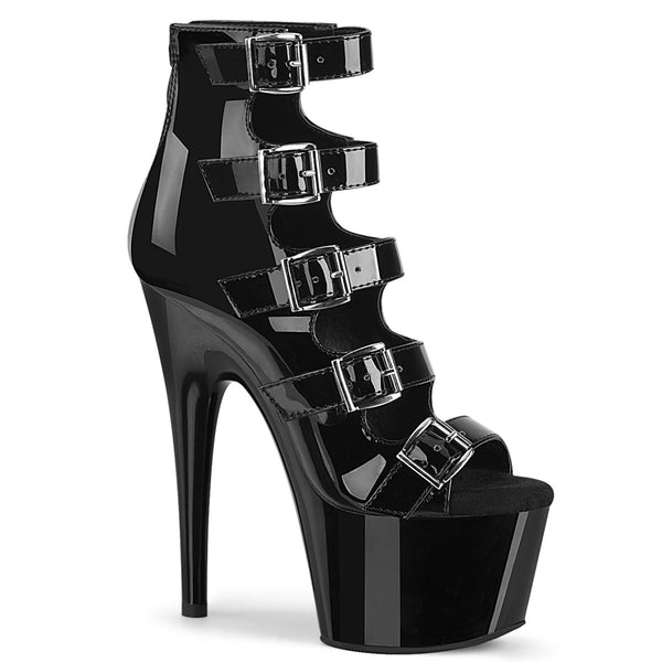 ADORE-700-33 Plateau Stiefeletten - Schwarz von Pleaser