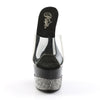 ADORE-701-3 Plateau Pantoletten Transparent/Schwarz Strass von Pleaser – Ansicht 2