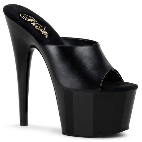 ADORE-701 Plateau Pantoletten Schwarz Matt von Pleaser