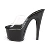 ADORE-701 Plateau Pantoletten Transparent/Schwarz von Pleaser – Ansicht 3