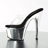 ADORE-701 Plateau Pantoletten Silber von Pleaser – Ansicht 3