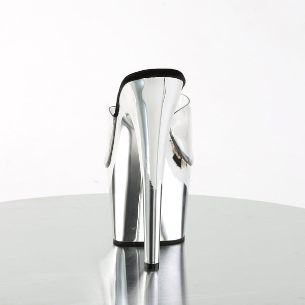 ADORE-701 Plateau Pantoletten Silber von Pleaser – Ansicht 4