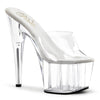 ADORE-701 Plateau Pantoletten Transparent von Pleaser
