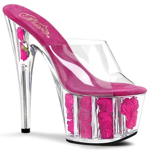 ADORE-701FL Plateau Pantoletten Hot Pink von Pleaser