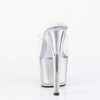 ADORE-701G Plateau Pantoletten Silber von Pleaser – Ansicht 4