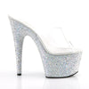 ADORE-701LG Plateau Pantoletten Silber von Pleaser – Ansicht 5